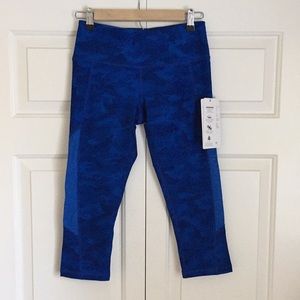 SCORPIO SOL ACTIVE WEAR CROP BLUE LEGGINGS